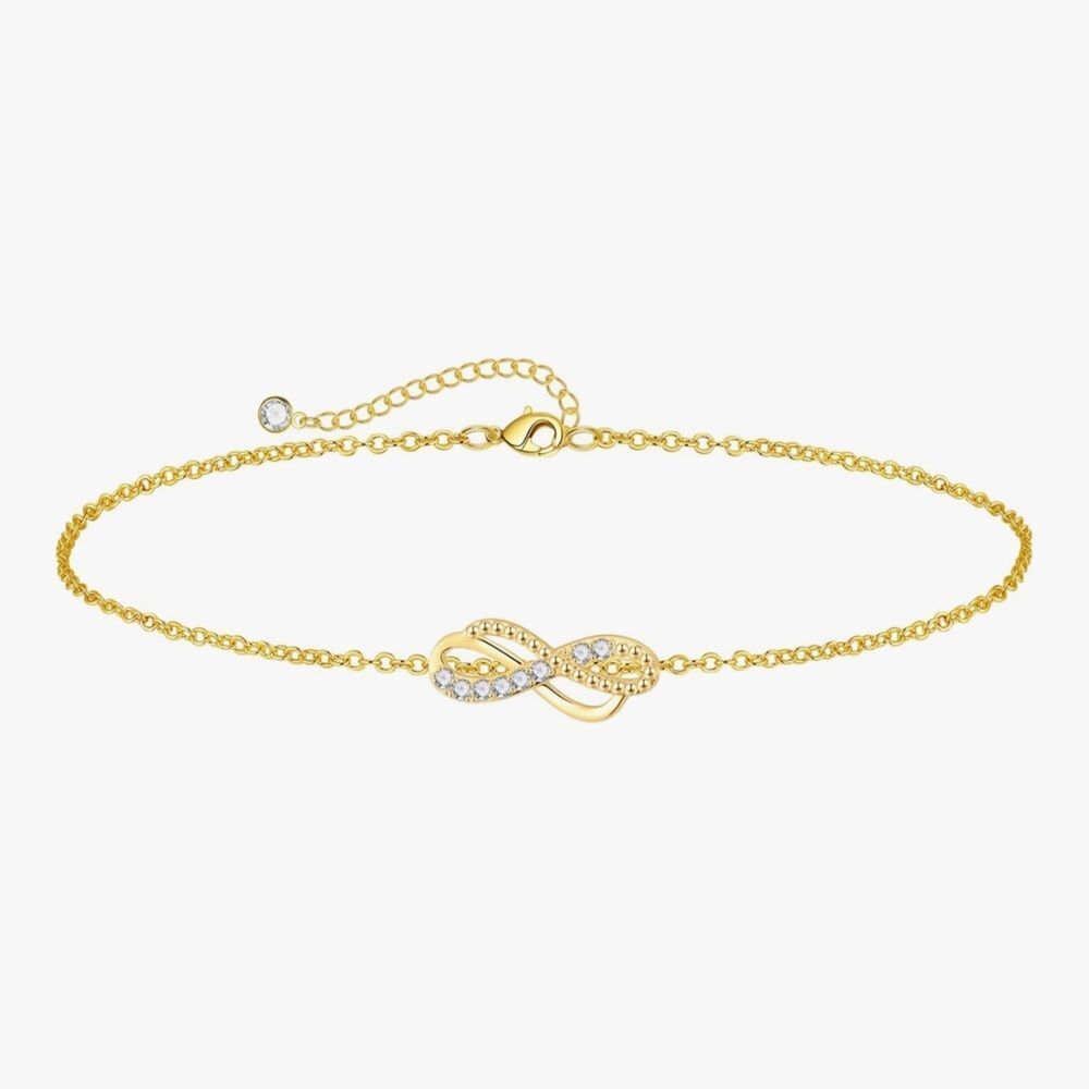 NEW 14K Gold Plated Infinity Anklet for Women